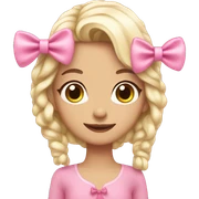 Me with pinky bows  sticker