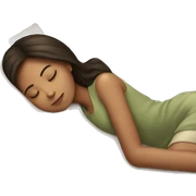 Brunette girl sleeping sticker