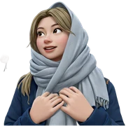 girl in nature with scarf sticker