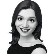smiling girl in monochrome dress sticker