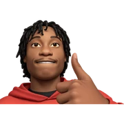 smug boy in red hoodie sticker