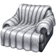 Silver fur blanket sticker