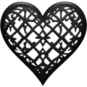 Goth black heart sticker
