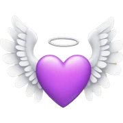 heart with angel wings sticker