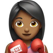 girl holding boxing gloves  sticker