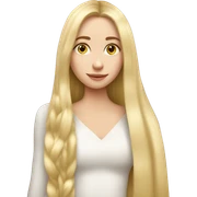Super long blond hair Russian girl in love  sticker