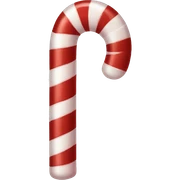 Candy cane sticker