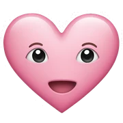 Pink heart sticker