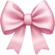 light pink ribbon bow sticker
