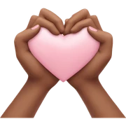 light pink heart holding hands sticker