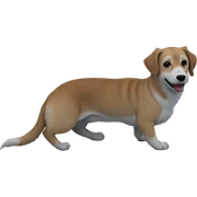 playful dog in snowy landscape sticker