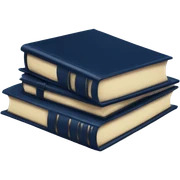 A stack of navy blue vintage style books and in the background blue peonies and blue monstera flowers  sticker