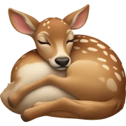 sleeping fawn sticker