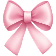 light pink ribbon bow sticker