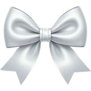 white satin bow sticker