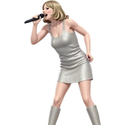 girl singing in fashionable dress sticker