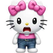 Angry Hello kitty sticker