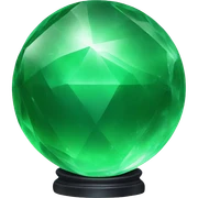 green crystal ball sticker