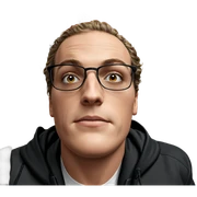male in black jacket portrait sticker