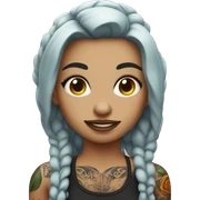 Tattooed girl sticker