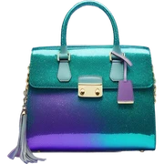 Realistic iridescent purple teal blue  shift glitter Michael Kors satchel purse.  sticker