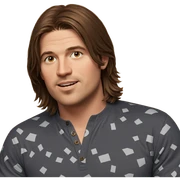 brown haired boy portrait sticker