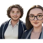 happy couple in daylight sticker
