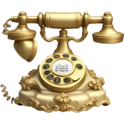 Vintage rococo Phone gold and beige  sticker
