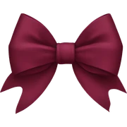 Burgundy bow sticker