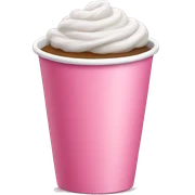 Pink cup sticker