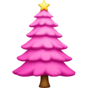 Pink Christmas tree  sticker
