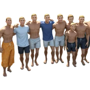 boys enjoying a sunny day sticker