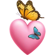 heart with butterfly sticker