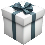 white gift box sticker