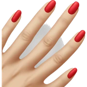 Red nail  sticker