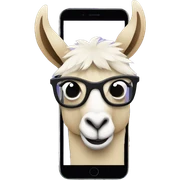 Llama With a cell phone sticker