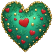 christmas heart sticker