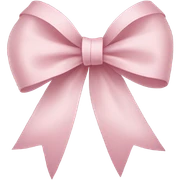 light pink ribbon bow sticker