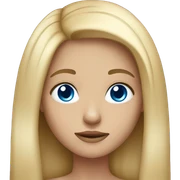 Girl long hair blue eyes  sticker