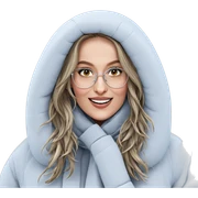 smiling girl in winter coat sticker