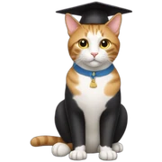 graduation cat sticker