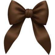 Brown bow sticker
