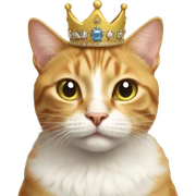Cat wearing crown  sticker