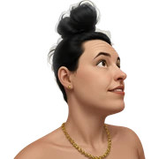 elegant girl with black hair sticker