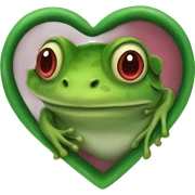Frog heart  sticker