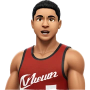 athletic dark-skinned boy in motion sticker