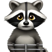 Raccoon in prison sticker