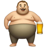 Beer belly men sticker