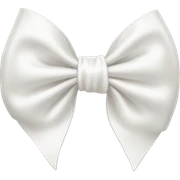 white satin bow sticker