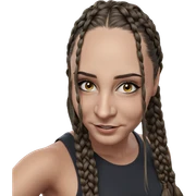 smiling girl portrait with braid sticker
